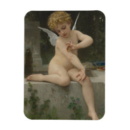 Ímã Cupido com borboleta (por Bouguereau)