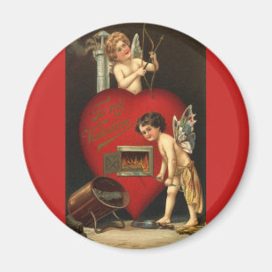 Imã Cupido do Dia dos Namorados Vintage, Anjos Amor Ar