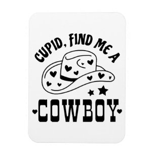 Ímã Cupido Encontre Me Um Cowboy Western