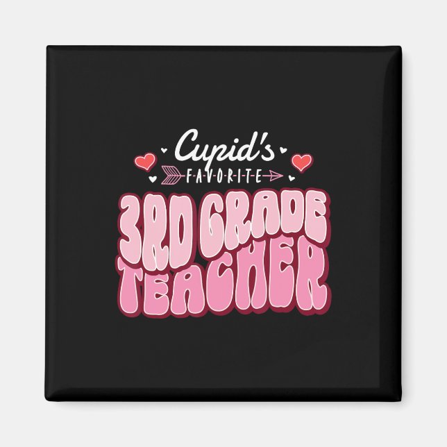 Imã Cupid's Favorite 3rd Grade Teacher Valentine's Day (Frente)