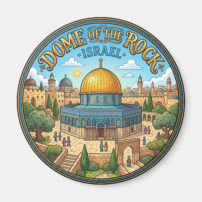 Imã Cúpula da Rocha Jerusalém Israel (Frente)