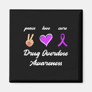Imã Cura do Amor Droga Laço Roxo Conscientização sobre