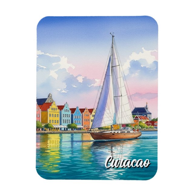 Ímã Curaçao Caribe Holandês (Vertical)