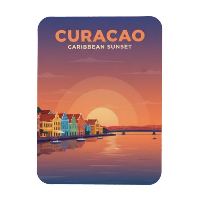 Ímã Curaçao Caribe Holandês (Vertical)
