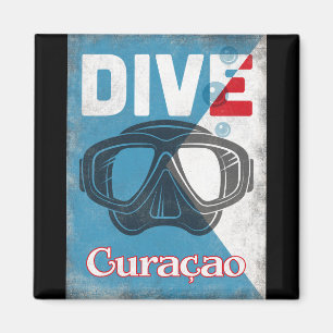 Imã Curaçao Vintage Scuba Diving Mask