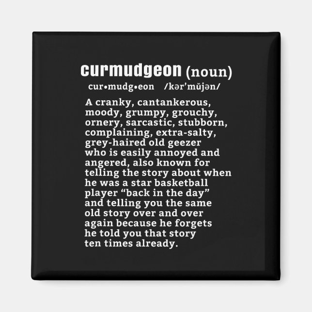 Imã Curmudgeon (versão bysketbyll) Diversão Cidadão Ma (Frente)