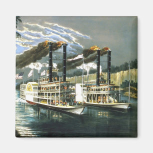 Imã Currier & Ives - ímã - campeões de Mississippi