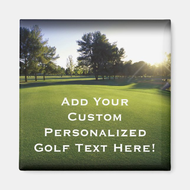 Imã Curso de Golfe Verde no amanhecer (Frente)