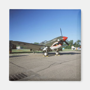 Imã Curtiss P-40 Warhawk, no Minnesota CAF Air Show