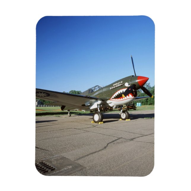 Ímã Curtiss P-40 Warhawk, no Minnesota CAF Air Show (Vertical)
