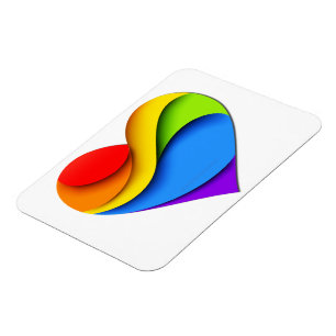 Ímã Curvas cardíacas de orgulho de SlipperyJoe forma 3