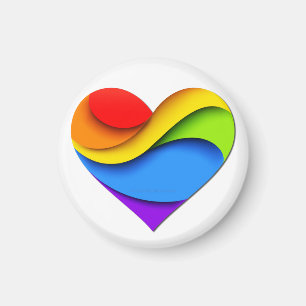 Imã Curvas cardíacas de orgulho de SlipperyJoe forma 3