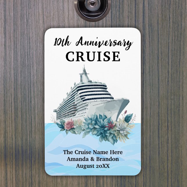 Ímã Custom 10th Anniversary Cruise Cabin Door (Custom 10th Anniversary Cruise Cabin Door Magnet
)