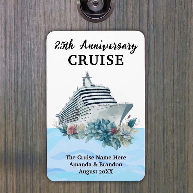 Ímã Custom 25th Anniversary Cruise Cabin Door (Custom 25th Anniversary Cruise Cabin Door Magnet
)