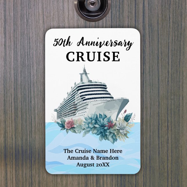 Ímã Custom 50th Anniversary Cruise Cabin Door (Custom 50th Anniversary Cruise Cabin Door Magnet
)