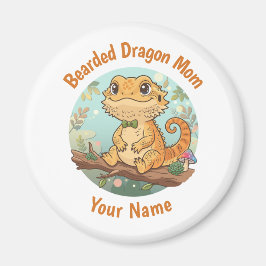 Imã Custom Bearded Dragon Mom Magnet