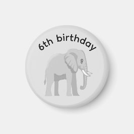 Imã Custom Elephant Happy Birthday Party Age Magnet