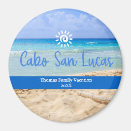 Imã Custom Family Cabo San Lucas Vacation Christmas