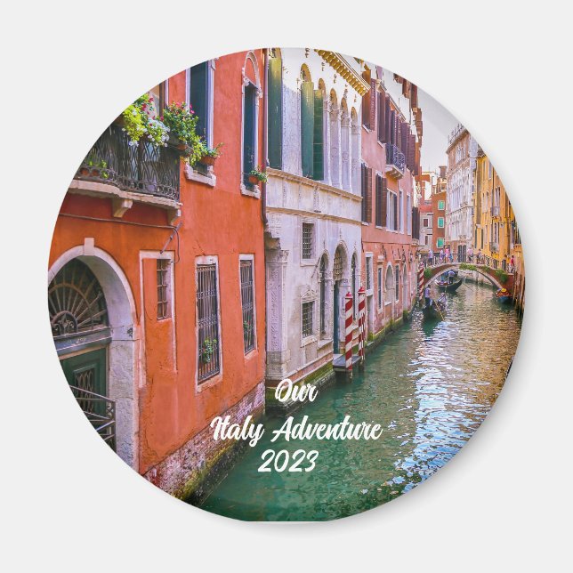 Imã Custom Family Italy Trip Photo Christmas Tree (Frente)