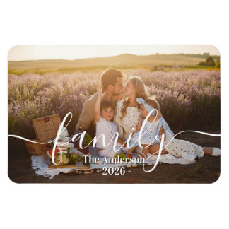 Ímã Custom Family Photo – Personalized Last Name