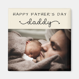 Imã Custom Father's Day Cute Minimalist Photo