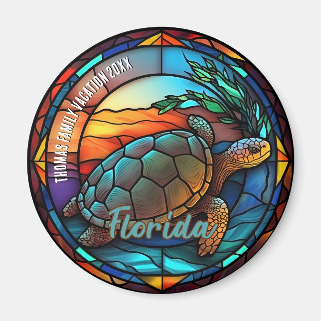 Imã Custom Florida Vacation Souvenir  (Frente)