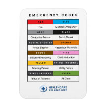Custom Hospital Emergency Codes Quick Reference