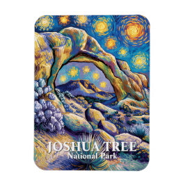 Ímã Custom Joshua Tree Arch Rock Starry Night Colorful