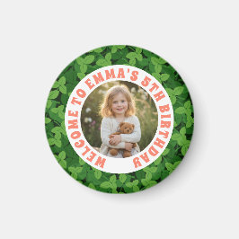 Imã Custom Kids Birthday Round Magnet with Photo