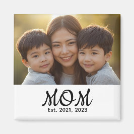 Imã Custom Mom Established Modern Script Photo