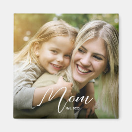 Imã Custom Mom Established Modern Script Photo