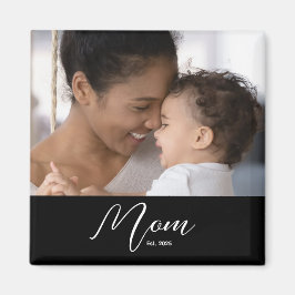 Imã Custom Mom Established Modern Script Photo