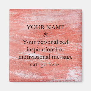 Imã Custom Motivational Message Purple Glitter