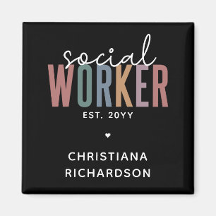 Imã Custom Name Social Worker graduation Gifts