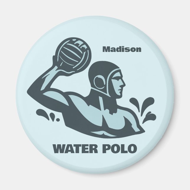 Imã Custom Name Water Polo (Frente)