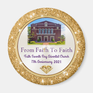 Imã Custom Order Church Photo Magnet, 2.25 inch