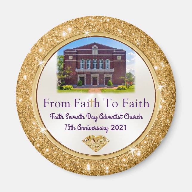 Imã Custom Order Church Photo Magnet, 2.25 inch (Frente)
