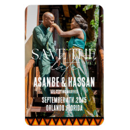 Ímã Custom Photo African Ethnic Wedding Save the Date