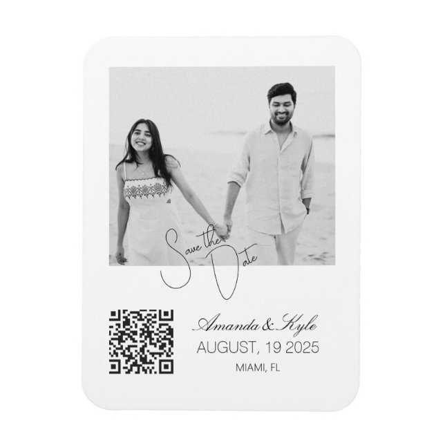 Ímã Custom Photo Fridge announcement Engagement magnet (Vertical)
