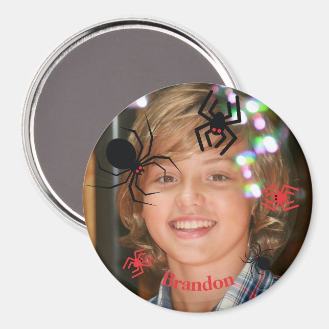 Imã Custom Photo Round Magnet (Front/Back)