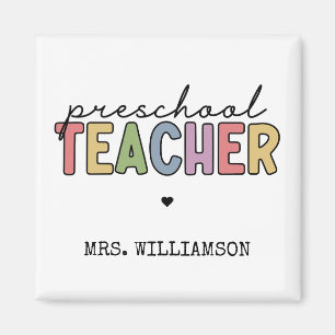 Imã Custom Preschool Teacher Personalized Gifts