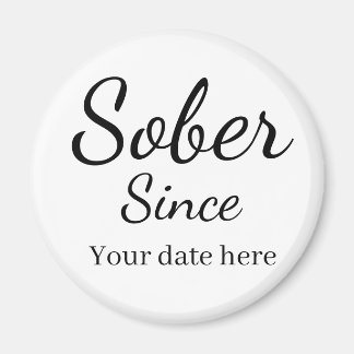 Imã Custom “Sober Since” Keychain - Sobriety Date