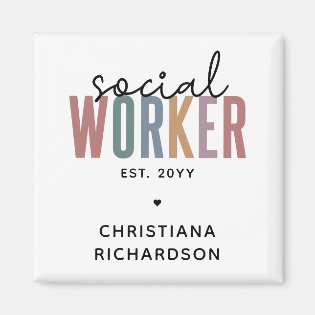 Imã Custom Social Worker Graduation Appreciation gifts (Frente)