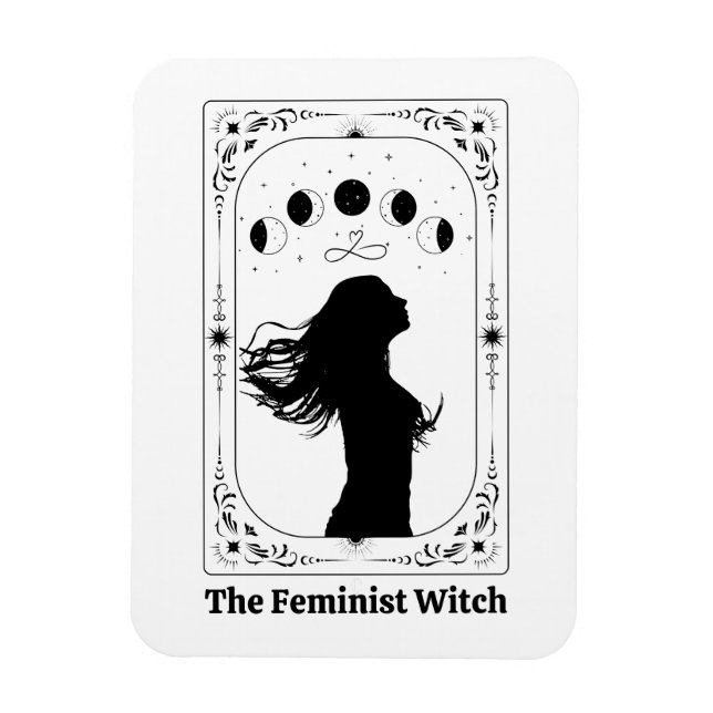 Ímã Custom Tarot Add Name Divorce Party Favor Feminist (Vertical)