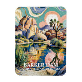 Ímã Custom Text Barker Dam Joshua Tree Van Gogh Desert