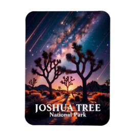 Ímã Custom Text Joshua Tree Night Sky Cosmic Landscape