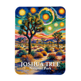 Ímã Custom Text Joshua Tree Van Gogh Colorful Desert