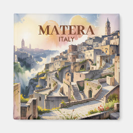Imã Custom Text Matera Italy Travel Sassi di Matera