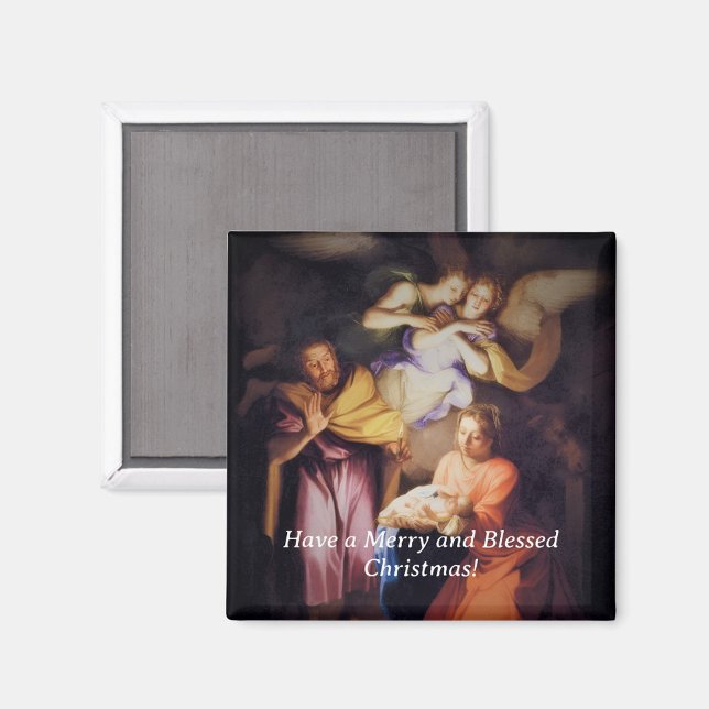 Imã Customizable Vintage Nativity Christmas  (Criador carregado)