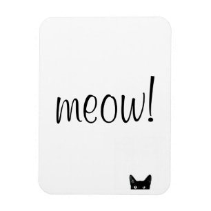Ímã customizável do gato preto do Meow